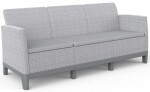 KETER SCANDI FORMA 3 SEATER SOFA - Ash grey/Storm grey