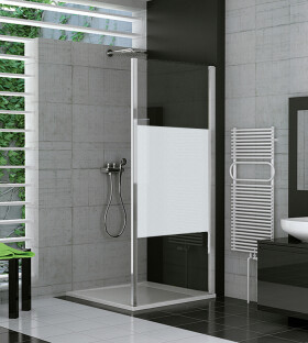 SanSwiss TOPF 0900 50 51 Boční stěna 90 cm, aluchrom/linie