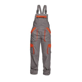 Montérkové kalhoty MAX LADY dámské s laclem DOPRODEJ šedo/oranžové 260g/m2 šedo/oranžové - 50
