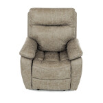 TV a relaxační křeslo s elektrickým ovládáním, potah lanýžová látka v dekoru vintage, 1 motor 240V