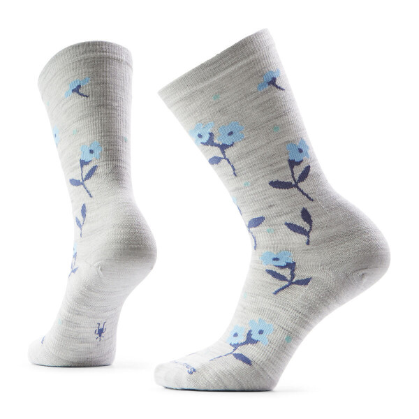 Dámské merino městské ponožky SMARTWOOL Women's Everyday Garden Gala Crew Socks, Ash velikost: 38-41 (M)