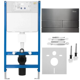 REA - Podomítkový WC systém K011A-Q + tlačítka T Titan KPL-E0632