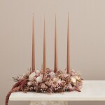 Ester & erik Svíčka Taper 32 cm – 72 Terra Cotta – set 2 ks, oranžová barva, vosk