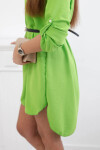 Šaty s delšími zády a pásem jasně zelená UNI