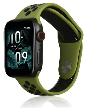 Beline Sport Silicone zeleno-černý / Sportovní pásek pro Apple Watch / 38/40/41 mm