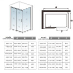 H K - Obdélníkový sprchový kout HARMONY 100x90, L/P varianta včetně sprchové vaničky z litého mramoru SE-HARMONY10090/ROCKY-10090