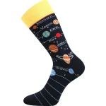 LONKA Ponožky pánské vtipné DEPATE s obrázky PLANET (3 páry) 43-46 118165