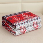 DumDekorace Prošívaný vánoční přehoz se soby Šířka: 200 cm | Délka: 220 cm