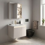 REA - Sada koupelnového nábytku s umyvadlem Sora DE07-60 Beige 60CM REA-M0607