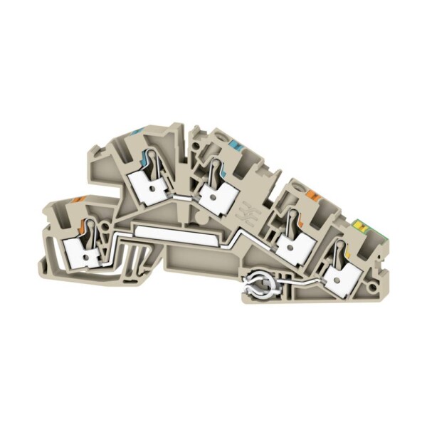 Weidmüller 2669090000 patrová instalační svorka pružinové připojení , konektor Tmavě béžová 25 ks