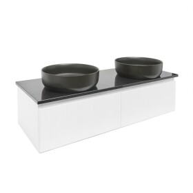 Koupelnová skříňka s žulovou deskou SAT Evolution 118x30x44,8 cm bílá mat SATEVO120WMZ SATEVO120WMZ