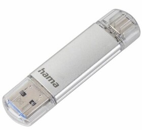 Hama Flash Pen Laeta 256 GB stříbrná / Flash disk / USB-A USB-C 3.1 / čtení: až 40 MBs (181075)