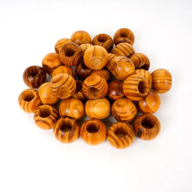 Korálky Wood, 20mm, 50g - Round