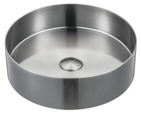 SAPHO - AURUM nerezové umyvadlo na desku, průměr 38cm, včetně výpusti, nerez mat AU401