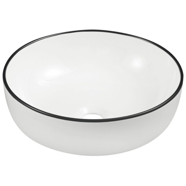 KERRA - umyvadlo na desku KR-98 WH/BL 5907548123213