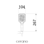 CERANO - Ruční sprcha - 3 funkce - hranatá - černá matná CER-670927