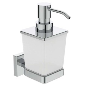 IDEAL STANDARD - IOM Square Dávkovač mýdla s držákem, matné sklo/chrom E2252AA