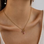 ELENYS Blush – pozlacený náhrdelník 18K žluté zlato Délka náhrdelníku: 40+5 cm / max. 45 cm
