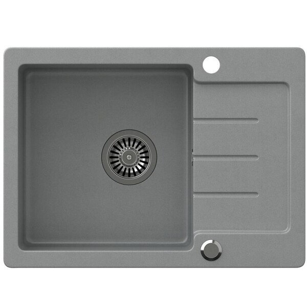 Dřez granitový Forte 116 New 600x440x185 šedý