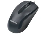 Sandberg kancelářská myš černá / optická / 1200 dpi / 3 tlačítka / USB-C / 1.5m (631-04)