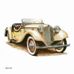 Nástěnný poznámkový kalendář 2026 NOTIQUE - Classic Cars – Václav Zapadlík, 30 x 30 cm
