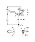 GROHE - Dice Umyvadlová baterie s výpustí Push-Open, chrom 1018570000