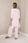 Sada halenky + kalhot s přívěskem světle pudrově růžová UNI