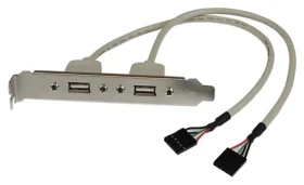 StarTech USB slotový panel adaptér stříbrná / Redukce / 2x USB-A / IDC / 0,29 m (USBPLATE)
