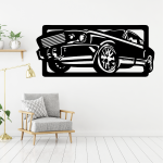 Samolepka Auto Ford Mustang Barva: černá, Velikost: 60 x 26 cm