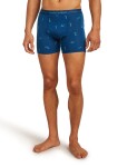 Pánské merino boxerky ICEBREAKER Mens 150 Anatomica Boxers Ski Day, Atlantis/Topaz/Aop velikost: XXL