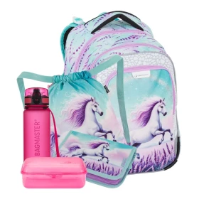 Bagmaster LUMI 26 B velký školní set pro prvňáčky – kůň Modrá 23 l 191842