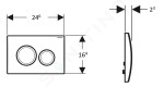 GEBERIT - Delta20 Ovládání splachování, matný chrom 115.127.46.1