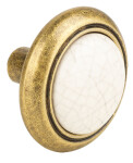 Tulip Nábytková knopka porcelánová Gipa starozlatá (309012)