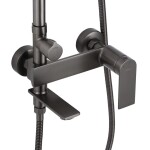 REA - Sprchový set s baterií 150mm STORM Gun Grey REA-P9534