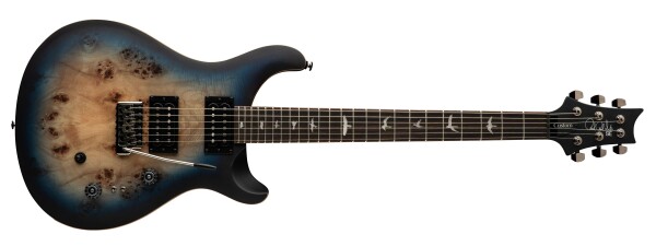 PRS SE Exotic Custom 24-08 Poplar Burl Lake Blue Midnight Burst