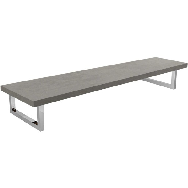 CERANO Deska pod umyvadlo Navira Pro + 2+1 podpěrná konzole - betonově šedá - 140x46x3,6 cm - 606048