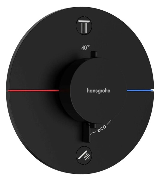 HANSGROHE - ShowerSelect Comfort Termostatická baterie pod omítku, pro 2 spotřebiče, matná černá 15556670