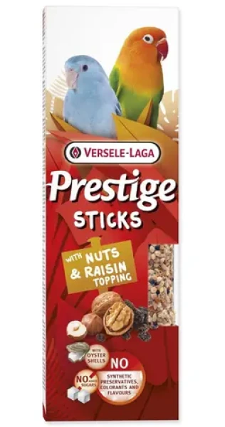 VERSELE-LAGA Tyčinky Prestige pro malé papoušky / S ořechy a rozinkovou polevou / 2x 60 g (7202-422352)