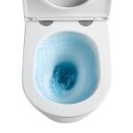 Mereo WC set - Smart flush rimless WC oblé, modul pro sádrokarton, bílé oválné tlačítko MM02NSETRT510