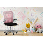 Dětská židle, výškově nastavitelná, růžová síťovina, KA-K2008 PINK