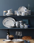 Royal Copenhagen Porcelánový džbán Blue Fluted Mega 900 ml, bílá barva, porcelán