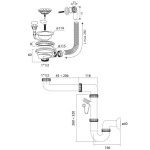 MEXEN - Automatický dřezový sifon na 1 misku, zlatý 66911-50