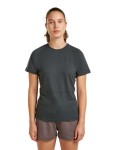 ICEBREAKER Wmns Mer 200 Waffle Elevation SS Tee, Obsidian velikost: S