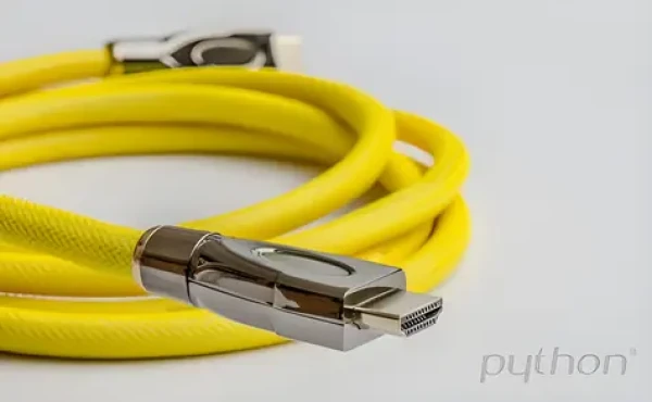 Python HDMI 2.0 kabel žlutá / HDMI kabel / Aktivní / 30 m / 4K 4096×2160/30Hz / nylonový oplet (GC-M0035)