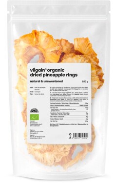 Vilgain Ananas sušený BIO – kroužky 250 g