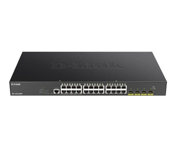D-Link DGS-1250-28XMP 28-port Gigabit Smart PoE Switch, 24x GbE PoE+, 4x SFP+, PoE 370W EDF_385527