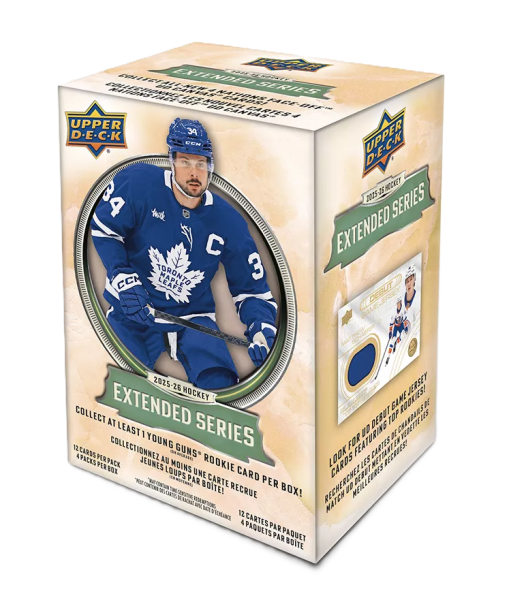Hokejové karty NHL 2025-26 Upper Deck Extended Series Hockey Blaster Box