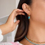 ELENYS Aqualis Trio – pozlacené náušnice 18K žluté zlato