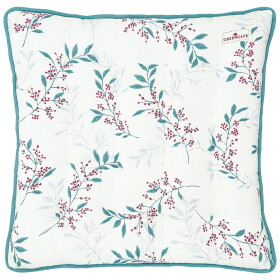 GREEN GATE Prošívaný podsedák Julani White 40 × 40 cm, bílá barva, textil