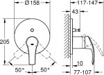 GROHE - Eurosmart Baterie pod omítku pro 2 spotřebiče, chrom 24043002